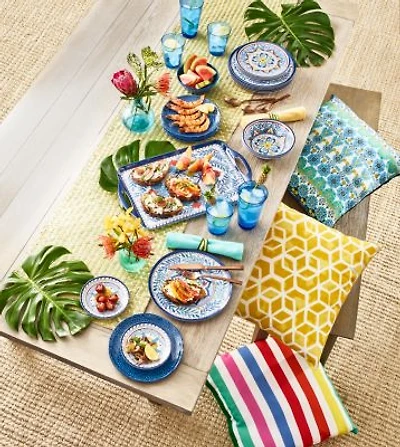 Capri Isle Melamine Total Outdoor Dinning Collection
