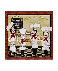 Jean Plout 'French Chefs' Canvas Art - 35" x 35"