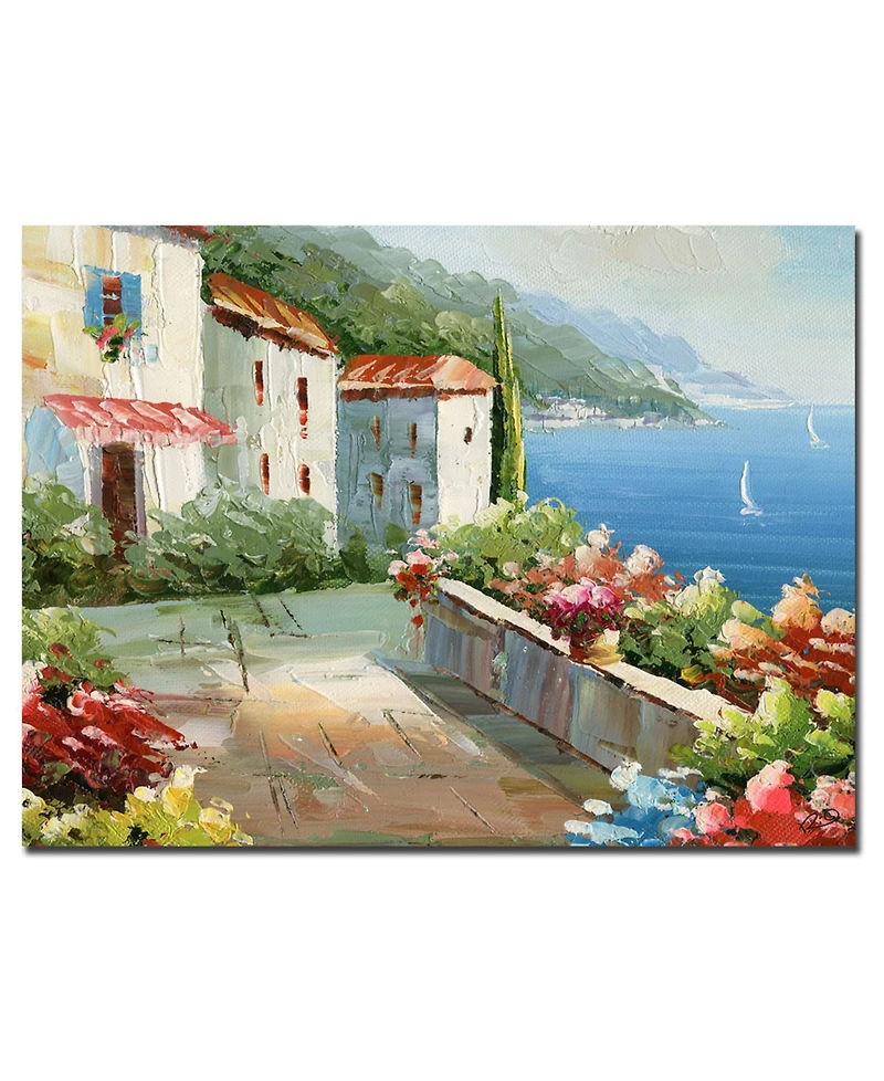Rio 'Mediterranean View' Canvas Art - 47" x 35"