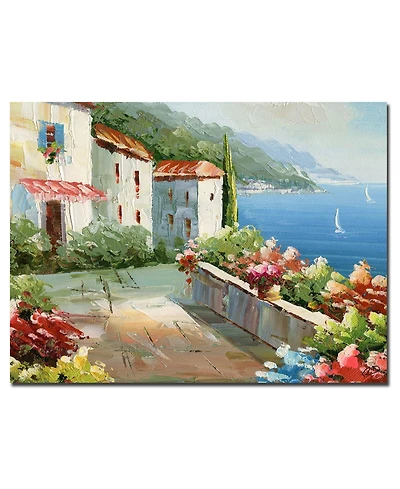 Rio 'Mediterranean View' Canvas Art - 47" x 35"