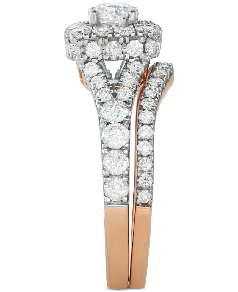 Diamond Halo Bridal Set (2 ct. t.w.) 14K White, Yellow or Rose Gold