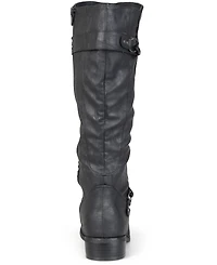 Journee Collection Women's Harley Wide Calf Rouched Knee High Boots