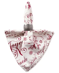 Vintage Christmas Print Napkin, Set of 6