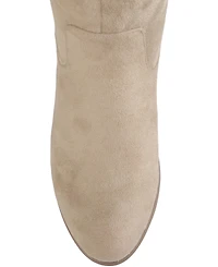 Journee Collection Women's Sanora Wide Calf Stacked Heel Mid Shaft Boots