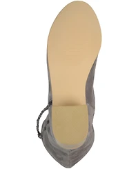 Journee Collection Women's Sanora Stacked Heel Mid Shaft Boots