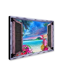 Leo Kelly 'Tropical Window to Paradise Vii' Canvas Art - 24" x 32"