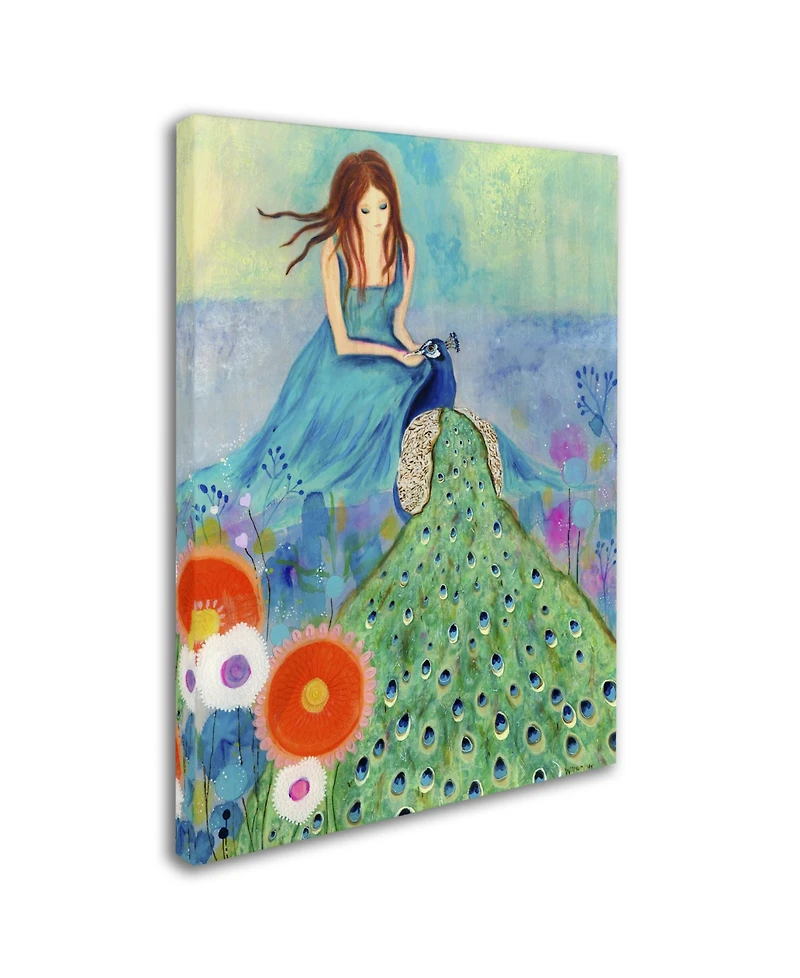 Wyanne 'Peacock Garden' Canvas Art - 14" x 19"