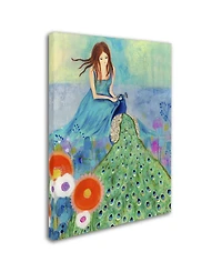 Wyanne 'Peacock Garden' Canvas Art - 14" x 19"