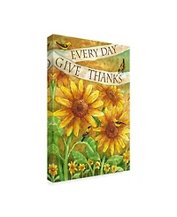 Melinda Hipsher 'Sunflower Give Thanks Everyday' Canvas Art - 12" x 19"