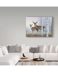 Rusty Frentner 'Deer In Birch Woods' Canvas Art - 24" x 32"
