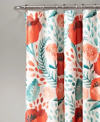 Lush Decor Poppy Garden Shower Curtain, 72" x