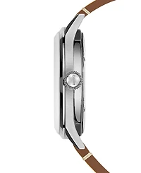 Mido Men's Swiss Automatic Multifort Patrimony Pulsometer Brown Leather Strap Watch 40mm
