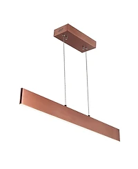 Jonathan Y Draper 32" Dimmable Adjustable Integrated Led Metal Linear Pendant