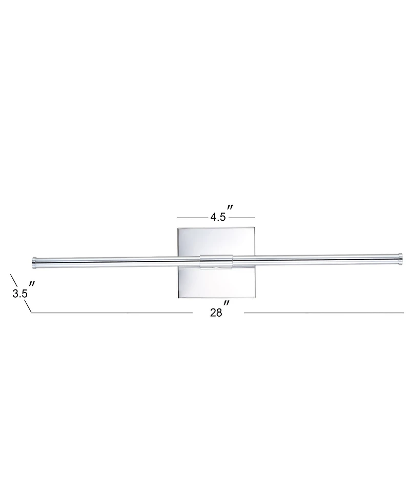 Jonathan Y Makena 28" Dimmable Integrated Led Metal Wall Sconce