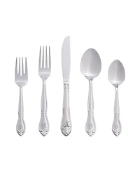 Riverridge Rose 46 Piece Monogrammed Flatware Set - K, Service for 8
