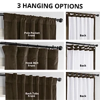 Half Price Drapes Java Signature Velvet Blackout Curtain