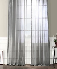 Half Price Drapes Textured Faux Linen Sheer Curtain