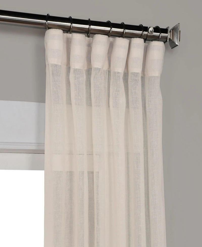 Half Price Drapes Cotton Seed Textured Faux Linen Sheer Curtain