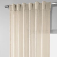 Half Price Drapes Cotton Seed Textured Faux Linen Sheer Curtain