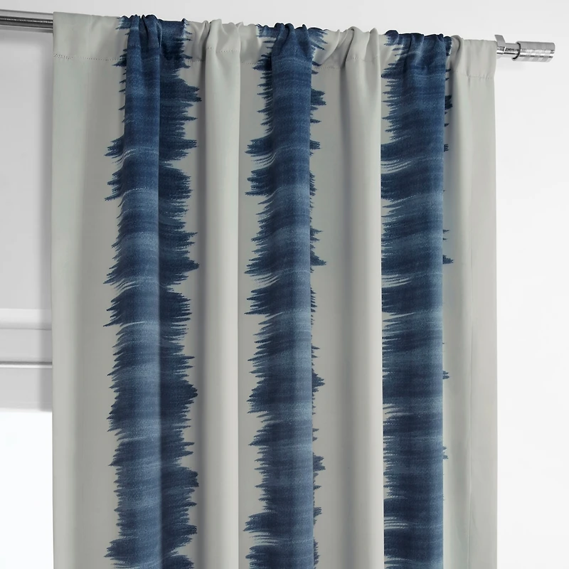 Half Price Drapes Flambe Striped Room Darkening Curtain
