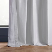 Half Price Drapes Ice Vintage Textured Faux Dupioni Silk Blackout Curtain