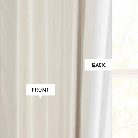 Half Price Drapes Off White Vintage Textured Faux Dupioni Silk Blackout Curtain