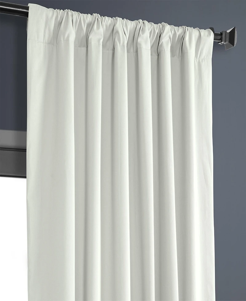 Half Price Drapes Fresh Popcorn Solid Cotton Hotel Blackout Curtain