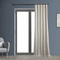 Half Price Drapes Hazelwood Beige Solid Cotton Hotel Blackout Curtain