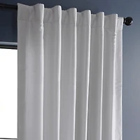 Half Price Drapes Ice Vintage Textured Faux Dupioni Silk Curtain
