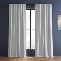 Half Price Drapes Ice Vintage Textured Faux Dupioni Silk Curtain