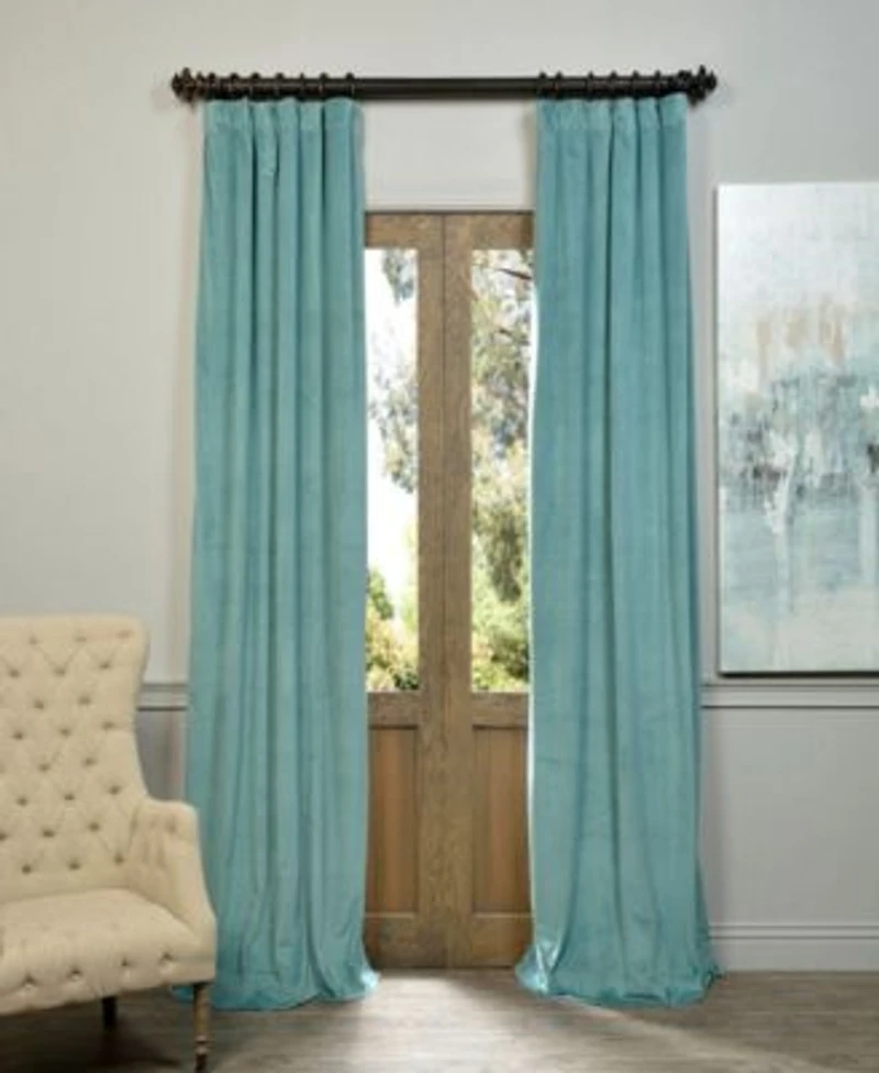 Half Price Drapes Signature Velvet Blackout Curtain
