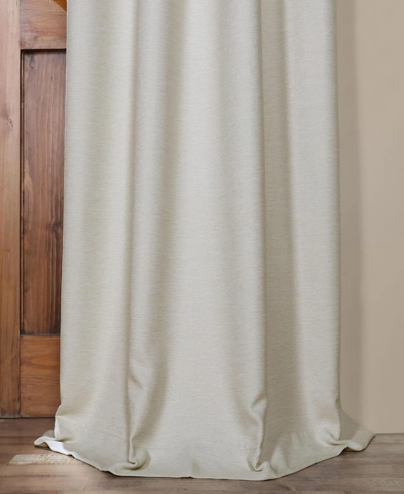 Half Price Drapes Grommet Bellino Textured Faux Linen Room Darkening Curtains For Bedroom & Living Room Curtains(1 Panel