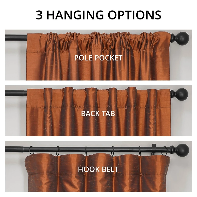 Half Price Drapes Storm Grey Vintage Textured Faux Dupioni Silk Curtain