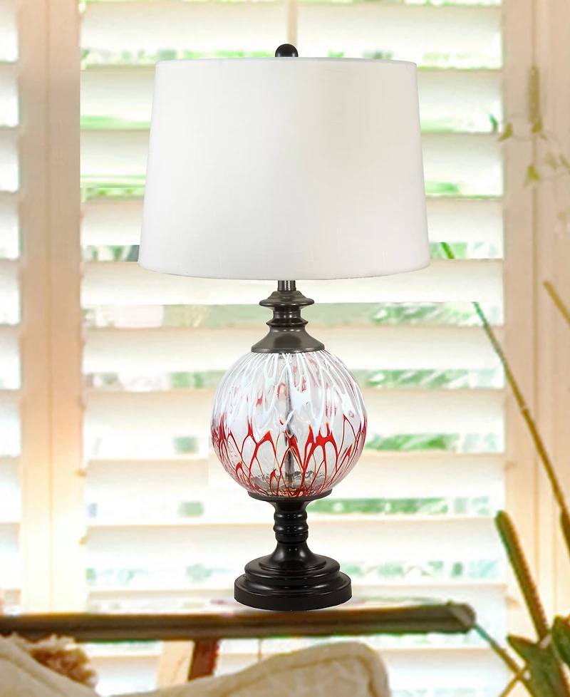 Dale Tiffany Halen Globe Painted Crystal Table Lamp