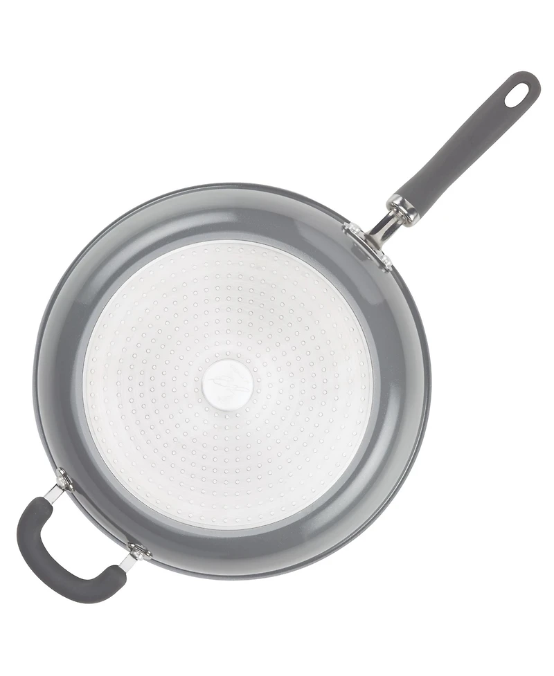 Rachael Ray Create Delicious Aluminum Nonstick 12.5" Open Deep Skillet