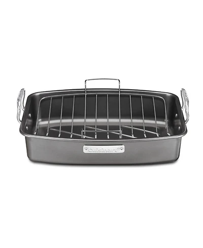Cuisinart Aluminized Steel 17" x 13" Nonstick Roaster with V-Rack
