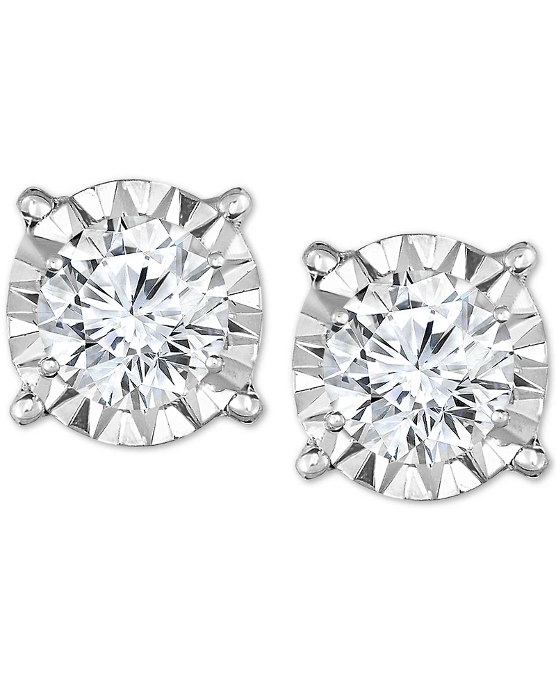 TruMiracle Diamond Stud Earrings (2 ct. t.w.) 14k White, Yellow or Rose Gold