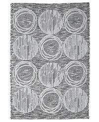Avanti Galaxy Circle Shimmering Metallic Cotton Bath Rug, 20" x 30"