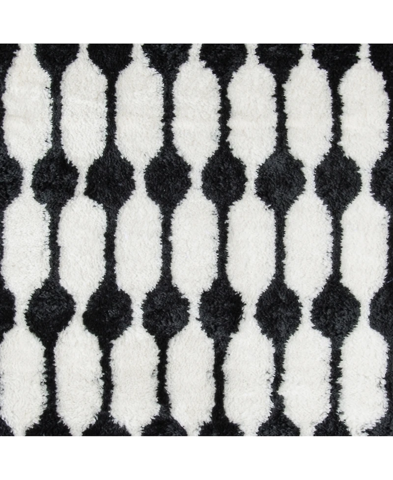Novogratz Retro Ret-4 Black 2'3" x 7'6" Runner Area Rug