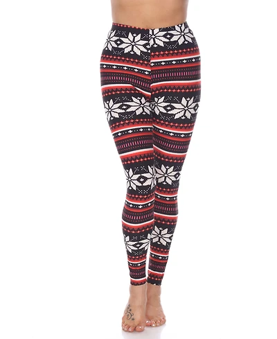 White Mark Women's One Fits Most Printed Leggings