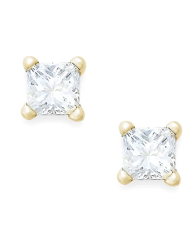 Princess-Cut Diamond Stud Earrings in 10k Gold (1/10 ct. t.w.)