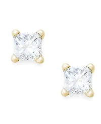 Princess-Cut Diamond Stud Earrings in 10k Gold (1/10 ct. t.w.)