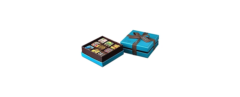 MarieBelle New York Ganache Blue Box 9-Piece