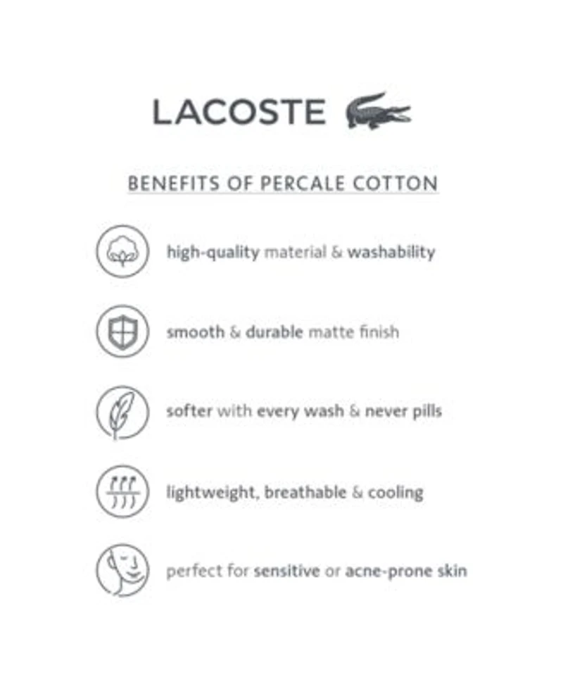 Lacoste Home Printed Cotton Percale Sheet Sets