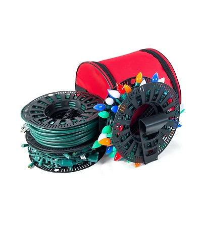 Santa's Bag Christmas Light Storage Reels and Organizer