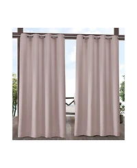 Exclusive Home Delano Indoor/Outdoor Grommet Top Curtain Panel Pair, 54" x 108"