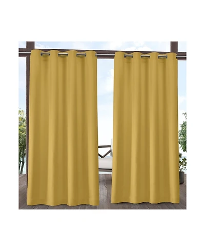Exclusive Home Delano Indoor/Outdoor Grommet Top Curtain Panel Pair, 54" x 108"
