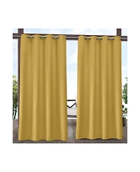 Exclusive Home Delano Indoor/Outdoor Grommet Top Curtain Panel Pair, 54" x 108"