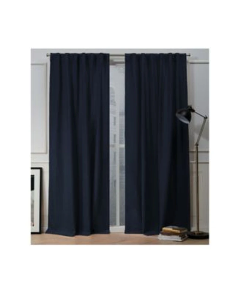 Nicole Miller Mellow Slub Textured Hidden Tab Top Curtain Panel Pair