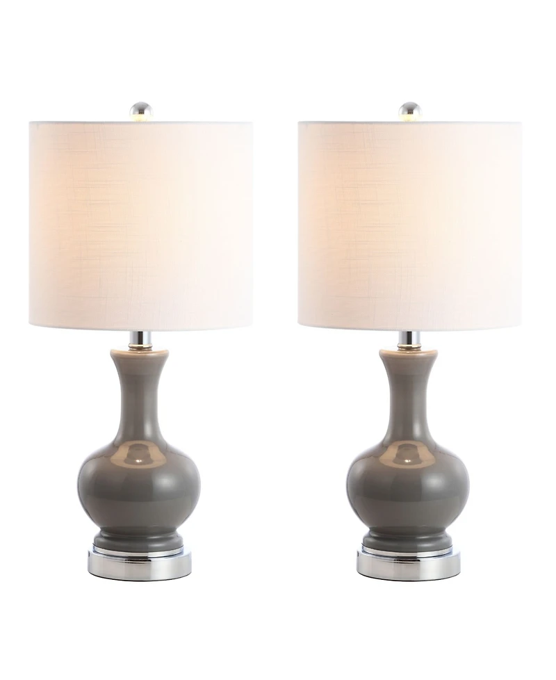 Jonathan Y Cox 22" Metal/Glass Led Table Lamp - Set of 2
